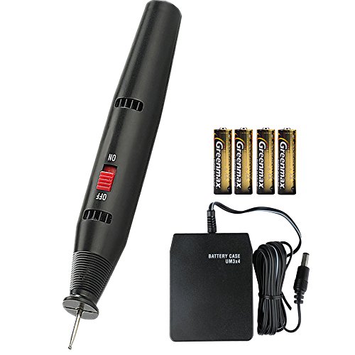 Electric Engraver Pen Engraving Tools Carve Tool Engraving Pen Battery Powered with Diamond Tip Bit to Engrave on Metal Glass Leather Ceramic Plastic