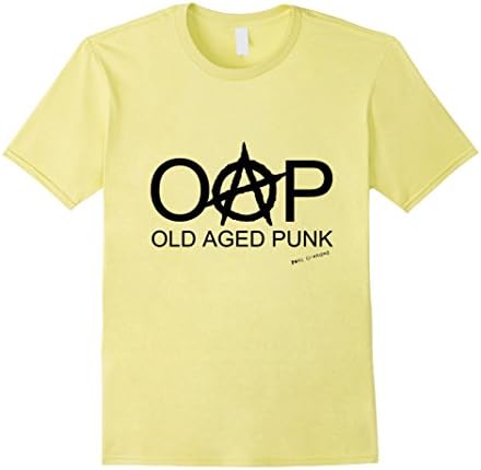Men's Old Aged Punk Rock Music T-shirt XL Lemon