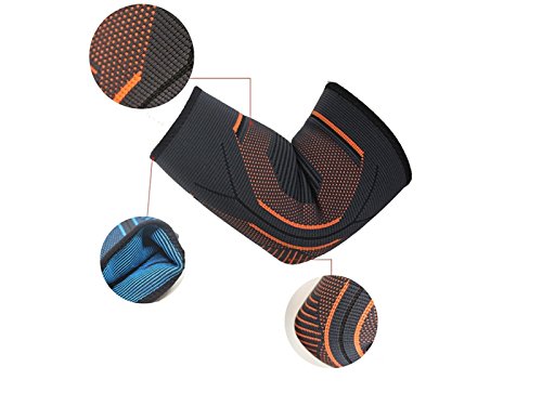 Huasen Sports Safe Guard Fitness Elbow Sleeve Elbow Compression Sleeve Elbow Support for Men & Women Cycling Sports - Thumbnail 2