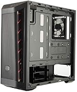 Cooler Master MasterBox MB511 ATX PC Case Red Accent Mesh Front Transparent Side view 12