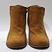 Women's Wedges Ankle Booties Retro V Cutout Comfy Short Boots Flock Leather Zip Closure Stacked Chunky Block Heels Shoes