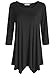 Esenchel Women's 3/4 Sleeve Tunic Top Loose Fit Flowy Shirt
