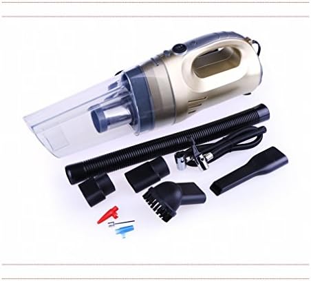Four in One Car Vacuum Cleaner Wet and Dry Dual-use Car with a Vacuum Cleaner Inflatable Pump 120w,Gold