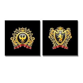 Canvas Prints Wall Art - Coat of Arms | Modern Wall Decor/Home Decoration Stretched Gallery Canvas Wrap Giclee Print & Ready to Hang - 12"x12" x 2 Panels