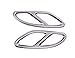 Pipe Throat Exhaust Outputs Tail Cover Trim For Mercedes benz W205 W213 W246 GLE GLC GLS W176 CLA