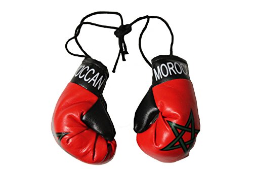 MOROCCAN MOROCCO Country Flag Mini Boxing Gloves..New