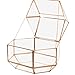 Koyal Wholesale Geometric Glass Wedding Card Box, Rose Gold Wedding Reception Drop Box, Terrarium Glass Planter