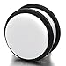 2pcs 9MM Magnetic White Circle Stud Earrings for Men Women, Non-Piercing Fake Ear Plugs Gauge