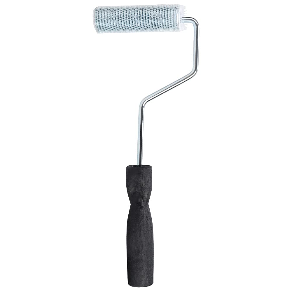 Lybunair Aluminum Alloy Fiberglass Lamination Tool, 26x90mm Bubble Spring Roller for Resin Composite Work