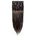 100% Real Remy Clip in Hair Extensions 16-22inch Grade AAAAA Natural Hair Full Head Standard Weft 8 Pieces 18 Clips Long Smooth Soft Silky Straight for Women Fashion (22