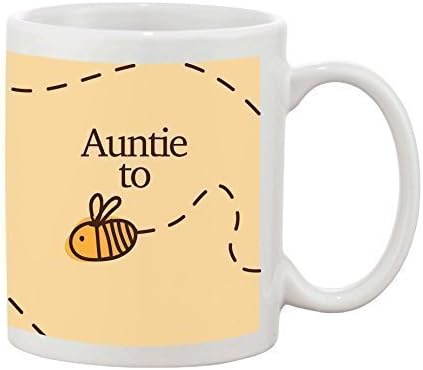Auntie to Be Mug New Baby Novelty Gift Ceramic Tea Coffee Mug Cup Bumble Bee Design