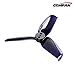 Crazepony 16pcs Gemfan Flash 2540 3 Leaf Propeller 2.5inch Triblade Props Compatible with 1105 1106 Brushless Motor for DIY Micro FPV Drone Quadcopter Like Babyhawk R Leader120 Cygnet Cx2(Black)