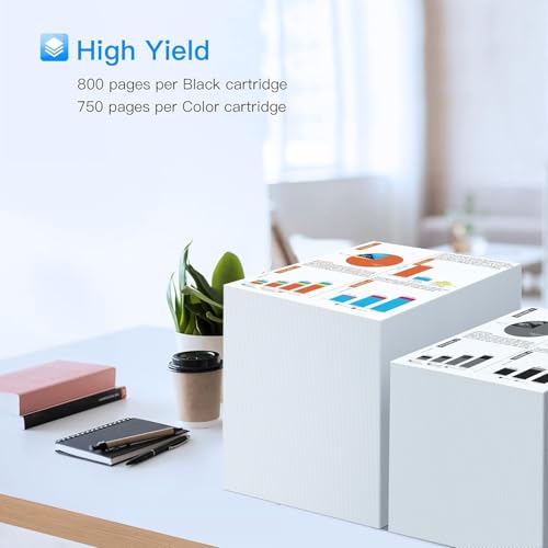 LxTek 364 XL Ink Cartridges Replacement for HP 364 364XL for HP Photosmart 5520 5525 5510 6520 6510 7510 7520 Deskjet 3520 3070A Officejet 4620 4622 4610 (Black Cyan Magenta Yellow, 4-Pack)