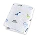 Lulujo Baby 100% Cotton Muslin Swaddle Blanket, 47 x 47-Inches, Prehistoric Pals