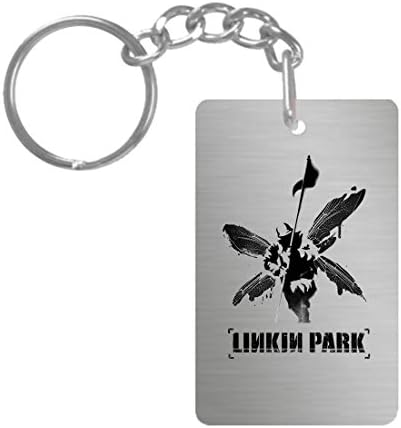 LINKIN PARK #5 Aluminum Rectangle plate Keychain (1-Sided) Includes key ring.