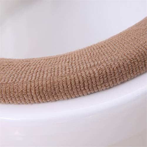 Miklan 10PCs Disposable Toilet Seat Cover, Random Color Bathroom Soft Warmer Stretchable Washable Cloth Easy Installation & Cleaning Comfortable Toilet Seat Cover Pads - Thumbnail 3
