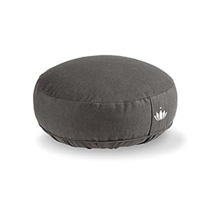 Lotuscrafts Meditation Cushion LOTUS – Height 10 cm – Spelt Filling – Washable Cover Organic Cotton – Floor Cushion for Meditation – Yoga Cushion – Meditation Pillow – Yoga Pillow – GOTS Certified