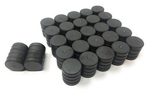 Nexlevl Extreme Strength Ceramic Ferrite Magnets 18mm (.709inch) x 5mm (.197inch) - 110 Super Strong Round Magnets for Arts Crafts Hobbies and Office Organization - Strongest Available Grade 8