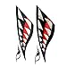 MonkeyJack 2 Pieces Shark Mouth Decals Sticker Fishing Boat Canoe Kayak Graphics Accessories - Waterproof and Durable