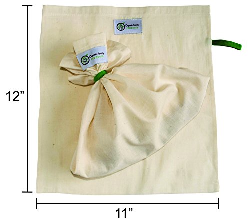 Organic Cotton Nut Milk Bag - Super Smooth Almond Milk Maker - No Seam Bottom, Drawstring Free - Reusable Food Strainer for Yogurt, Cheese Cloth, Juice, Tea, Coffee & More - Natural and Eco-Friendly - Thumbnail 7