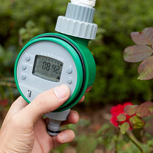One Outlet Programmable Hose Faucet Timer - Automatic On Off Water Faucet Timer with Rain Delay, Manual Control to Perfectly Water Your Garden, Plants and Patio - Thumbnail 6