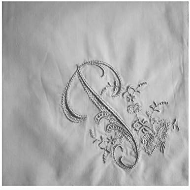 Wren Song HANDKERCHIEF - LADIES WHITE HANDKERCHIEF with Monogram 3 Pack (P)