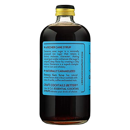 Liber & Co. Demerara Gum Syrup (17 oz.) Simple Syrup Made with Demerara