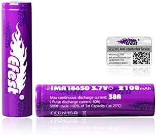 Efest Purple IMR18650 2100mAh 3.6V - 3.7V Li-Ion Battery 30A