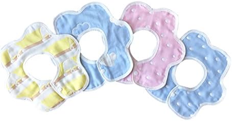 Waterproof Quilted Lap made with Organic Cotton Bibs 4 Pack