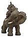 Ebros Small Wildlife Elephant Father and 2 Calves On Piggyback Playing Statue 5.25