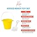 Kicko Beach Toy Set, 12 Sets, 4.25 Inches, Fun Bucket, Sand Castle Toys, Plastic Beach Shovel, Building Beach Toys for Kids with Tools and Bucket