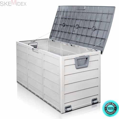 SKEMiDEX---Outdoor Patio Deck Box All Weather Large Storage Cabinet Container Organizer Idrack deck boxes are made of weather resistant, durable and are easy to assemble. With features like rollers