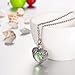 Valyria Angel Wing Birthstone Memorial Urn Necklace Stainless Steel Cremation Jewelry,Olive Green(August)