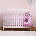 Disney Minnie Mouse Bows are Best Secure-Me Crib Liner, Pink/Aqua/White