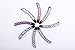 Prettyou Bling Bling Crystal Banana Hair Clip, Pack of 8
