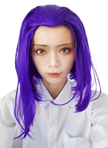 ROLECOS Unisex Medium Straight Cosplay Wig Purple ZY10