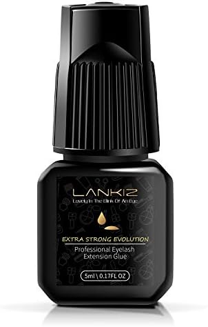 LANKIZ Individual Eyelashes Glue EXTRA STRONG EVOLUTION 5ml / Semi Permanent Eyelash Glue / 1-2 Sec Drying Time/Retention - 8 weeks-ONLY FOR PROFESSIONAL USE