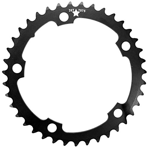 USAmade 130mm BCD 5-Bolt SharkTooth Pro CXR Road/Cross Chainring Made in USA (39 Tooth) - Thumbnail 7