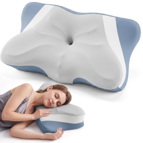 OLIXIS Contour Cervical Pillow for Neck Pain Relief, Ergonomic Dual Height