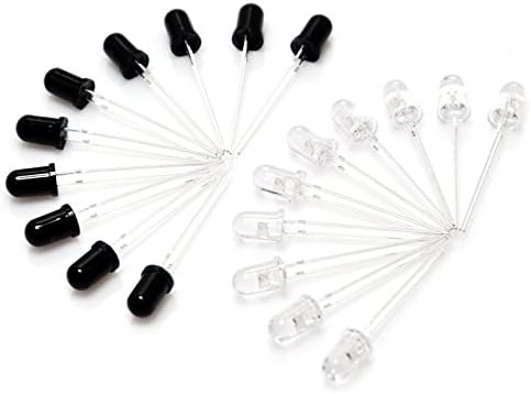 gikfun 5Mm 940Nm Leds Infrared Emitter And Ir Receiver Diode For Arduino (Pack Of 20Pcs) Ek8443