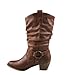 REFRESH Women Wild-02 Western Style Cowboy Boots,Tan,8.5