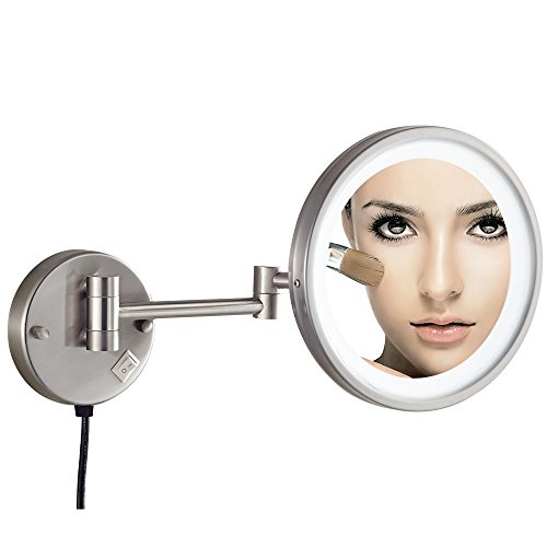 GURUN 8.5Inch Adjustable LED Lighted Wall Mount Makeup Mirror with 7x