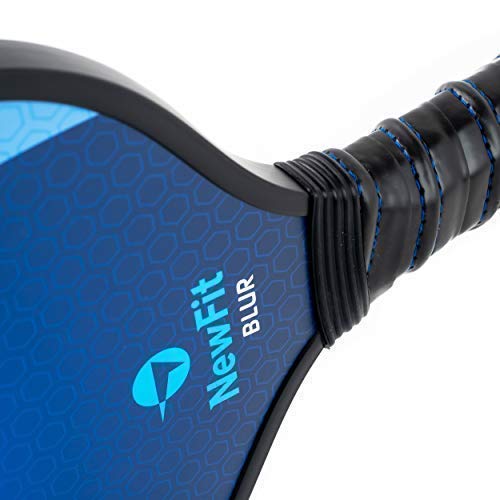 NewFit Blur Pickleball Paddle - USAPA Approved - Graphite Face & Polymer Core for a Quiet and Light Racket (Blue Single) - Thumbnail 2