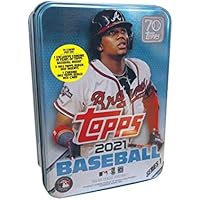 2021 Topps Series 1 MLB Baseball Tin (75 cards/bx, Acuna)