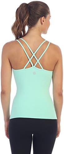 American Fitness Couture Womens Essential Workout Strappy Cami, Mint Sm