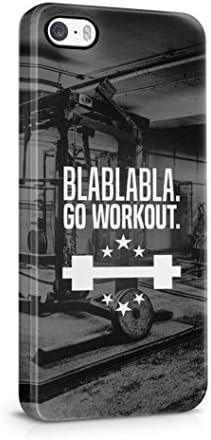 Gym Blablabla Go Workout Protective Hard Plastic Shell Case Cover For iPhone 5 & iPhone 5s & iPhone SE