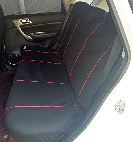 NILE Universal Fit Car Cloth Fabric Seat Cover Automobile Seats Protectors Full Set - Fit Most Car, Truck, SUV or Van Color Red