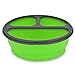 Smart Planet EC-34R3 Round 3-Compartment Collapsible Silicone Eco Meal Kit on The Go with Spork, Green