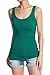 TheMogan Women's Basic Scoop Neck Stretch Cotton Tank Top Sleeveless Casual Tee