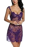 Avidlove Lingerie Lace Babydoll Set Sexy Nightgown Womens Transparent Chemises